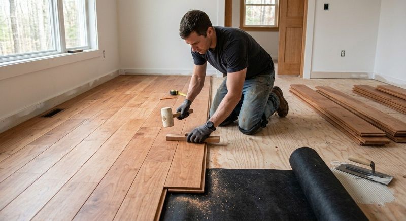 Cherry Floor Installation in Chester, SC
