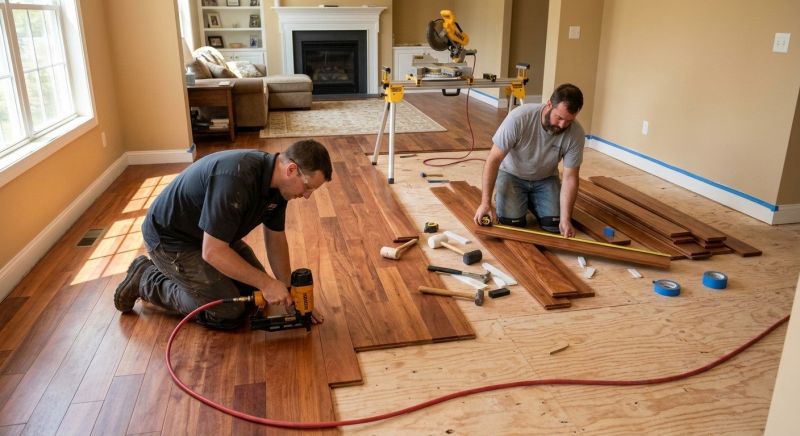 Cherry Floor Installation in Chester, SC