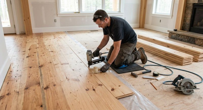 Pine Floor Installation in Rock Hill, SC