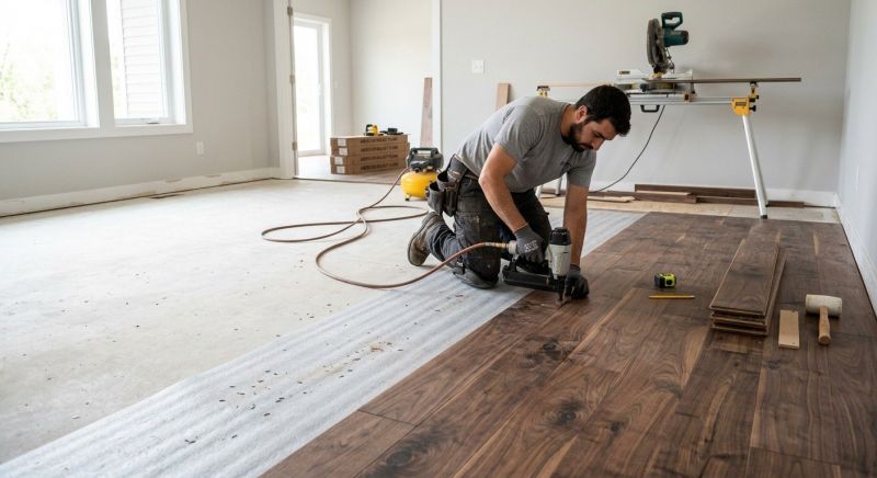 Walnut Flooring Installation in Rock Hill, SC