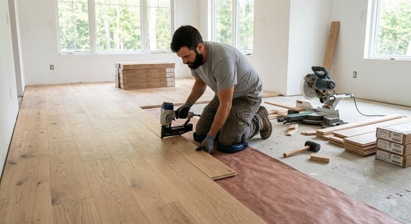 White Oak Floor Installation in Rock Hill, SC