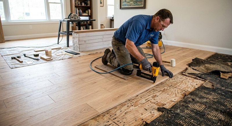 Wood Floor Replacement in Matthews, NC